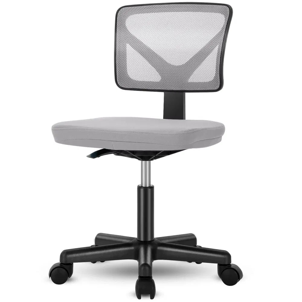 Low-Back Mesh Armless Office Chair,Swivel Rolling Computer Chair No Arms With Lumbar Support - view 10