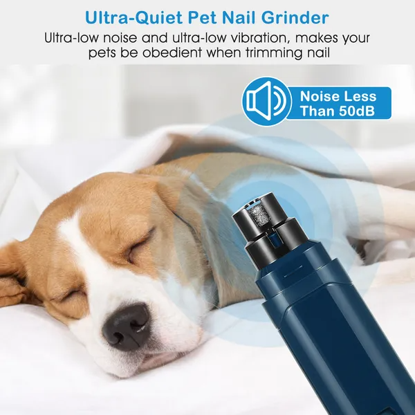Dog Nail Grinder 2 Speeds Quiet USB Rechargeable Pet Nail Grinder Professional Pet Nail Trimmer Cordless Paws - view 2