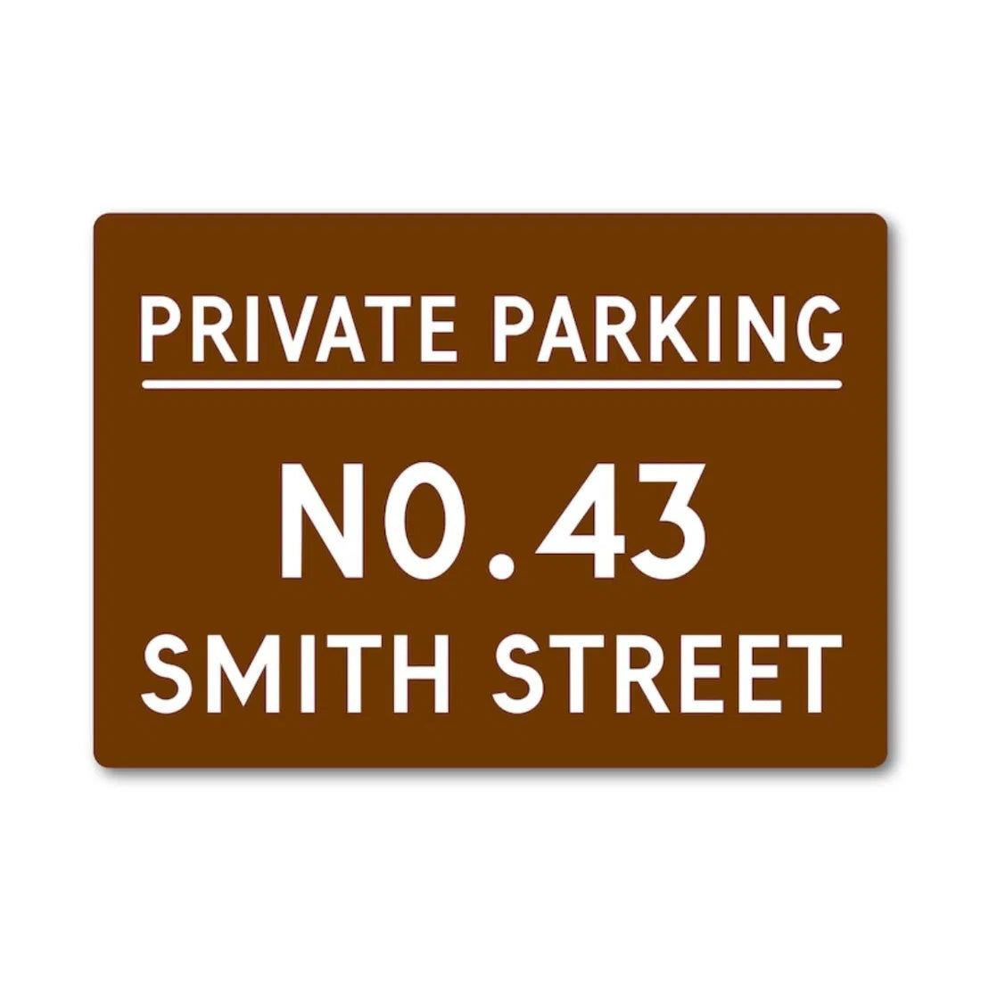 Personalized Metal Private Parking Sign Custom House Number Street Name - view 5