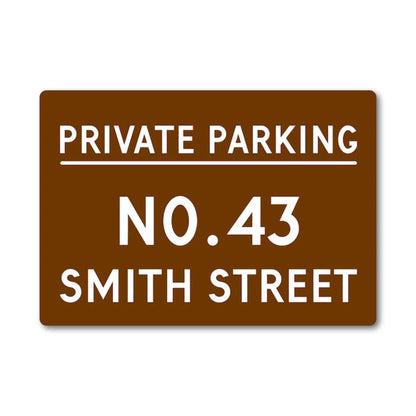 Personalized Metal Private Parking Sign Custom House Number Street Name - view 5