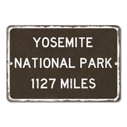 Yosemite National Park Customized Distance Sign Personalized Souvenir Metal Vintage Road Sign Replica Wall Decor - view 6