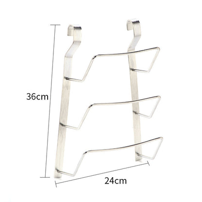Stainless Steel Kitchen Organizer Multifunction Dish Drying Rack Wall Hanging Storage Holder Tableware Shelf Drainer - view 9