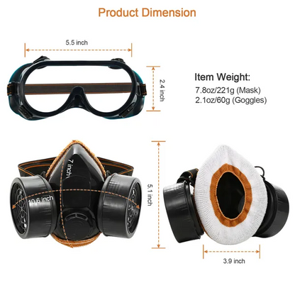 Respirator Mask Anti-Dust Industrial Gas Mask Paint Chemical Spray Protective Mask - view 5