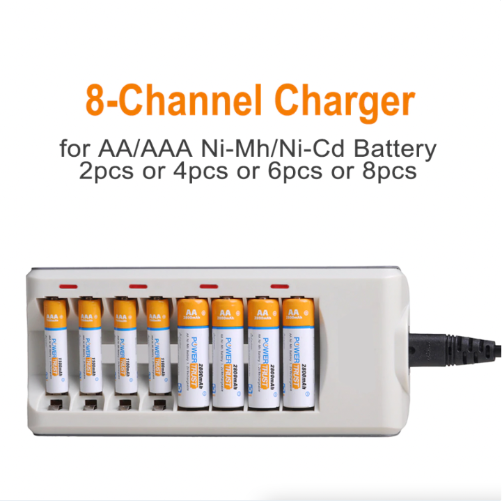 8 Slot Battery Charger For Ni-MH Ni-CD AA AAA Rechargeable Batteries Fast Charge - view 5