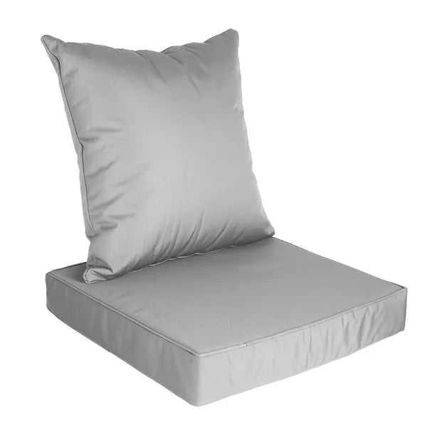 Outdoor Seat Cushion Set Waterproof Patio Furniture Cushion And Back Pillow Fade Resistant Deep Seat Set Chair Pad
