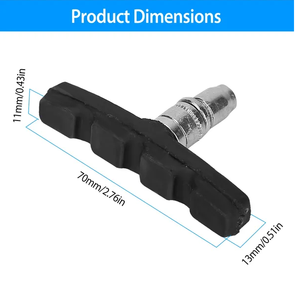 5 Pairs V Bike Brake Pads Road Mountain Bicycle V-Brake Blocks Set 70mm Non-Slip V Bicycle Stop Caliper - view 5