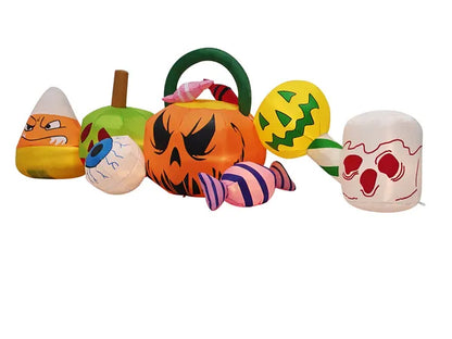 8FT Long Halloween Inflatables Pumpkins Eyeball Candy Outdoor Decorations - view 3
