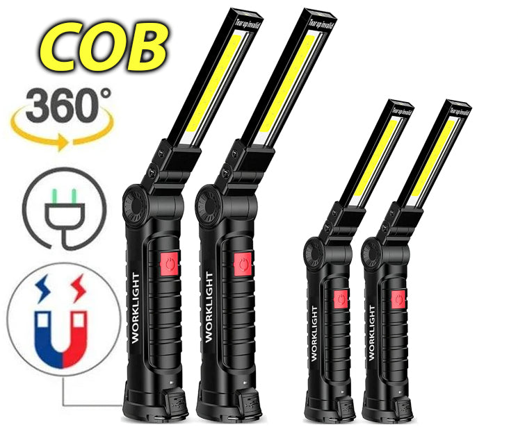 Rechargeable LED COB Work Light Mechanic Flashlight Lamp Magnetic Base Bright - view 7
