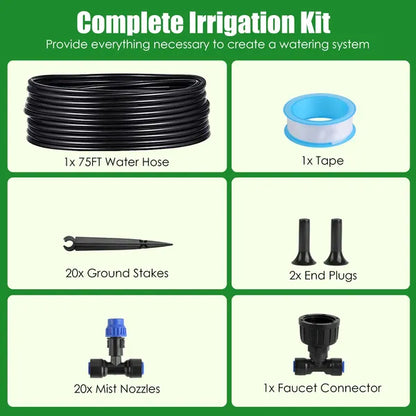 Complete Garden Drip Irrigation System Kit,Drip Irrigation Kit, 75FT Garden Watering System With Adjustable Misting - view 3
