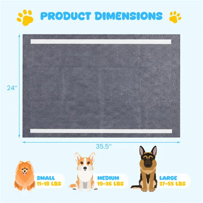 150 Pack Activated Carbon Dog Pee Pads 35.5" x24", Extra Large 6-Layer Odor Control Pet Training Pads - view 3