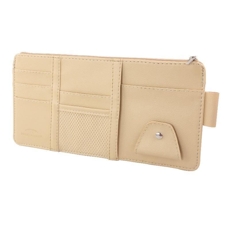 Car Auto Sun Visor Point Pocket Organizer Pouch Bag Card Glasses Storage Holder Car-Styling IC Card Holder Sunshade Bag - view 5