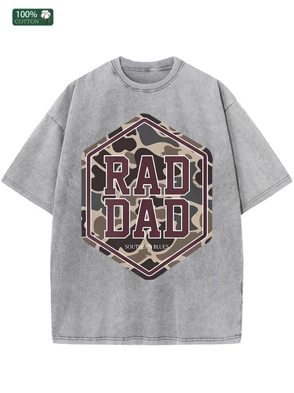 Cotton Men's Washed T Shirt American Casual Ideal Festival Gift - view 6