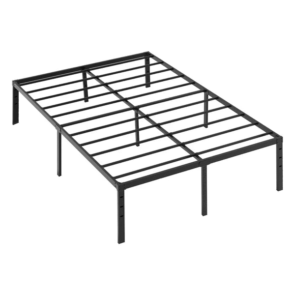 Black Full Size Simple Basic Platform Metal Bed Frame - 14 Inch Bed Height - view 3