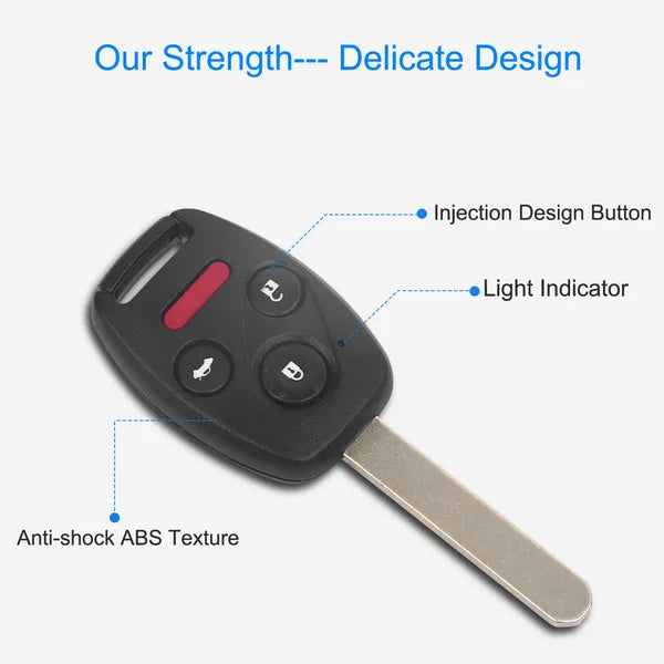 Fit For Honda Accord 2003-2007 Remote Keyless Entry Shell Button Car Key Fob Uncut Key Cover Case OUCG8D-380H-A FCCID - view 2