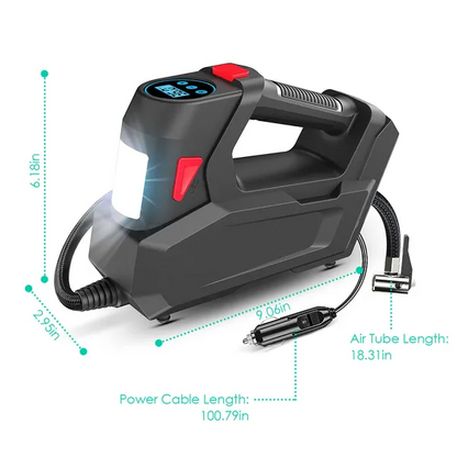 Portable Tire Inflator 120 PSI Maximum 90W Powered Tire With Digital Display LED Light - view 4