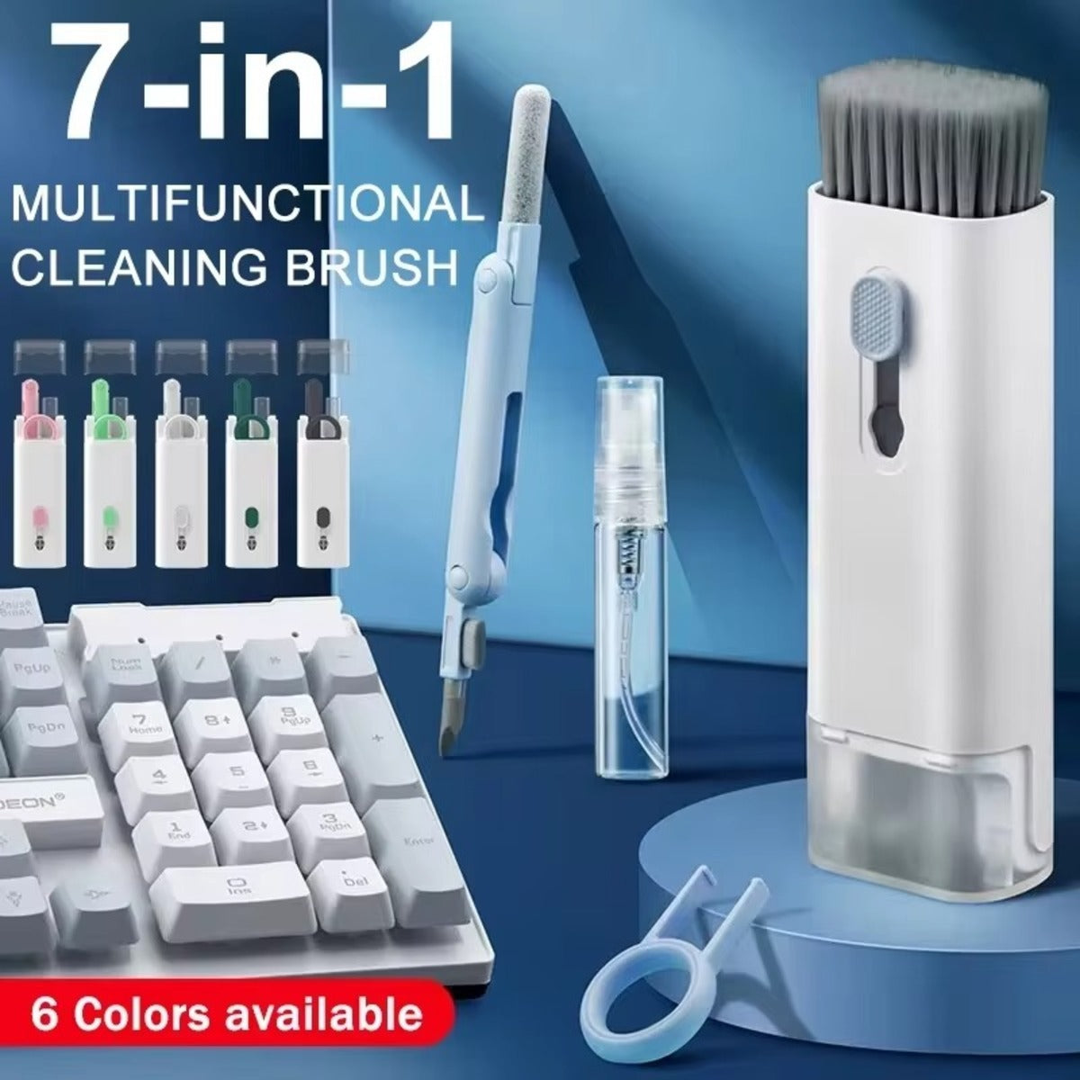 7 In 1 Computer Keyboard Cleaner Brush Kit Earphone Cleaning Pen For Headset Keyboard Cleaning Tools Cleaner Keycap