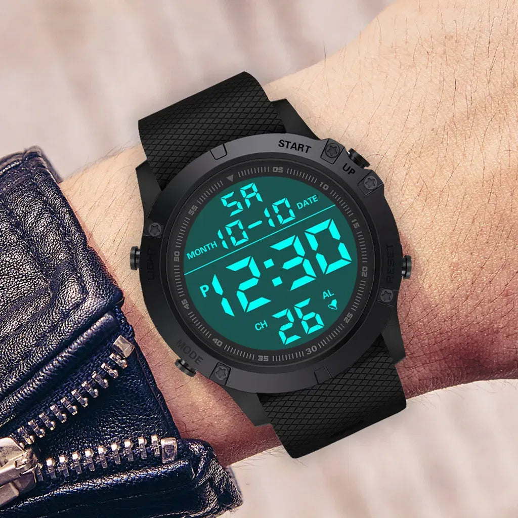 Waterproof Digital Sports Watch Military Tactical LED Backlight Wristwatch Men - view 3
