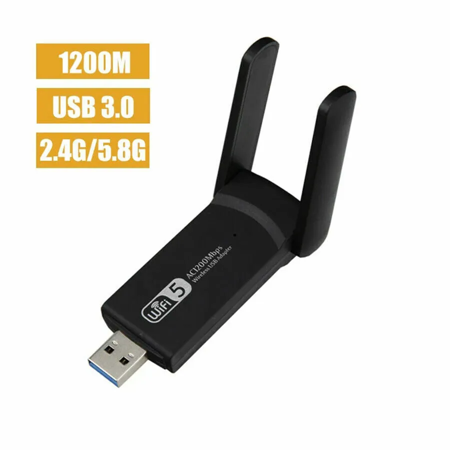 1200Mbps Long Range AC1200 Dual Band 5GHz Wireless USB 3.0 WiFi Adapter Antennas - view 9