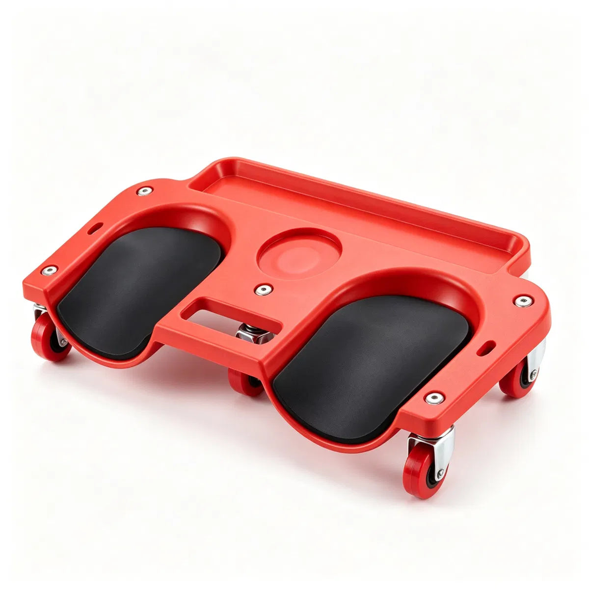 Red Rolling Knee Creeper with EVA Foam Cushioned Pads, 300 LBS Capacity Garage Knee Dolly with Magnetic & Long Tool - view 2