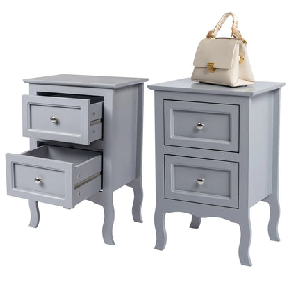 2pcs Country Style Two-Tier Night Tables Large Size Grace - view 5