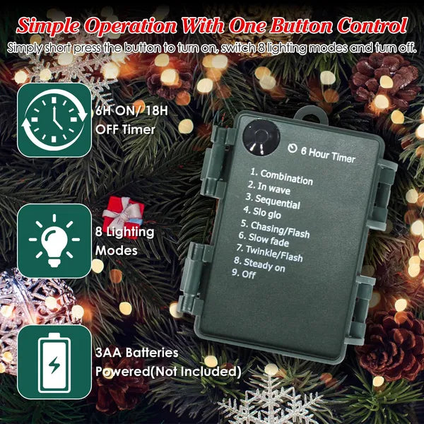 2Pcs Battery Powered Lighted Christmas Tree Urn Filler With Light Artificial Xmas Trees Light With Berries Balls LED - view 9