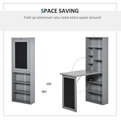 Wall Mount Desk Cabinet-Grey - view 3