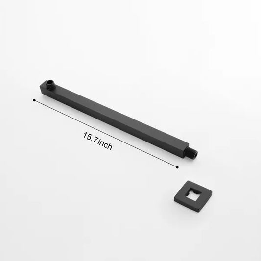 Shower Arm With Flange, 1/2 NPT Tapered Threads, Rain Shower Head Arm, Wall Mount Shower Extension Arm - view 2