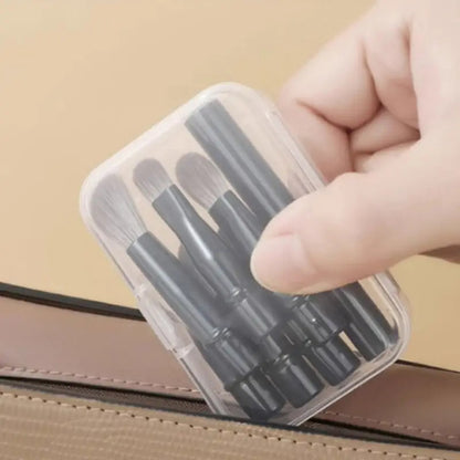 6Pcs Mini Travel Makeup Brushes Set With Box Portable Cosmetic Powder Foundation Blush Blending Concealer Make Up - view 3