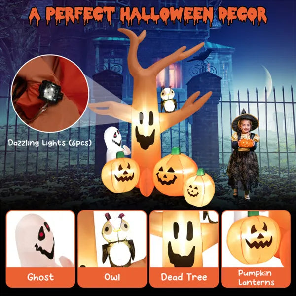8-foot Halloween Inflatable Pumpkin - view 8