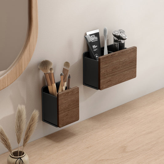 Wall-Mounted Comb And Makeup Brush Organizer For The Bathroom - view 2