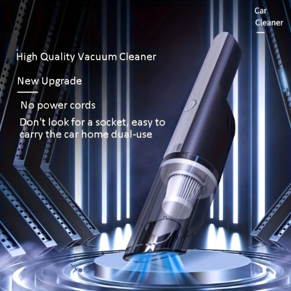 Wireless Silver Car vacuum cleaner wireless car with strong suction handheld vacuum cleaner small mini rechargeable - view 2