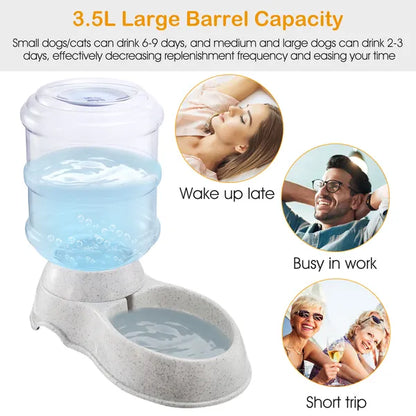 3.5L/1Gal Pet Water Dispenser Self-Dispensing Gravity Pets Water Feeder Automatic Pet Waterer Cat Dog - view 4