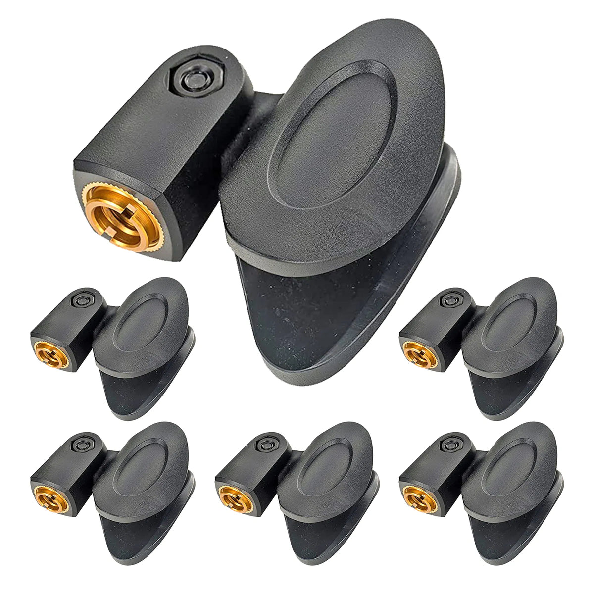5 Core Microphone Clips for all Handheld Transmitters Universal Adjustable Mic Clips with 5/8" Male to 3/8" Female
