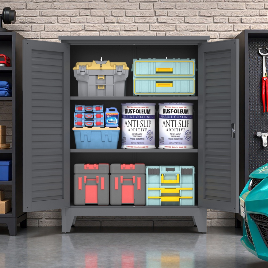 47'' Tall Metal Tool Storage Cabinet, With Ample Storage Space For Garage,Warehouse,Garden,Office, Living Room,Bathroom - view 6