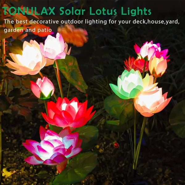 Solar Garden Lights, Lotus Flower Lights, Outdoor Light For Garden, Patio, Yard Decoration - view 5