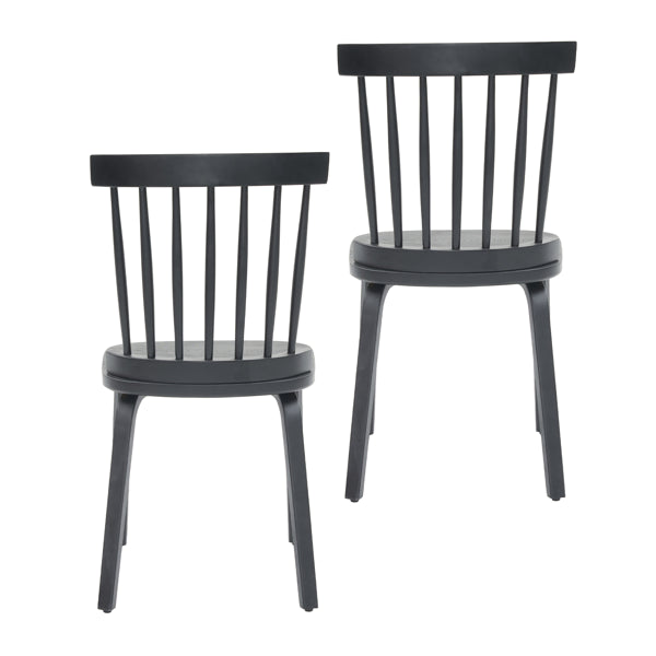 Windsor Dining Chairs Set Of 2,Wood Farmhouse Spindle Back, Widen Seat, Mid-Century Modern French Country Style