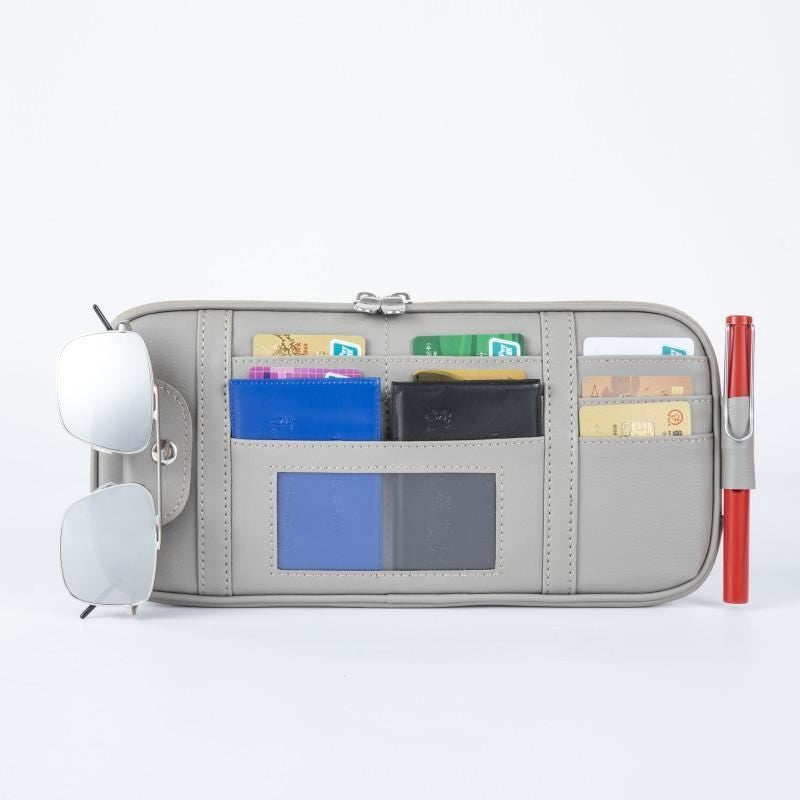 Car Auto Sun Visor Point Pocket Organizer Pouch Bag Card Glasses Storage Holder Car-Styling IC Card Holder Sunshade Bag - view 10