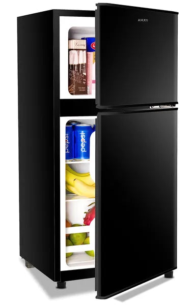 KRIB BLING 3.5Cu.Ft Compact Refrigerator Mini Fridge With Freezer, Small Refrigerator With 2 Door