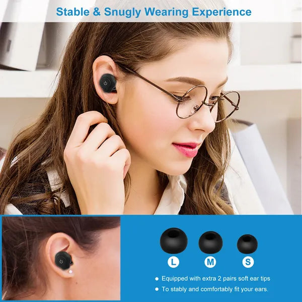 True Wireless Earbuds CSR V4.2 In-ear Stereo Headsets IP44 Waterproof Apt-X TWS Headphones Noise Cancelling - view 2