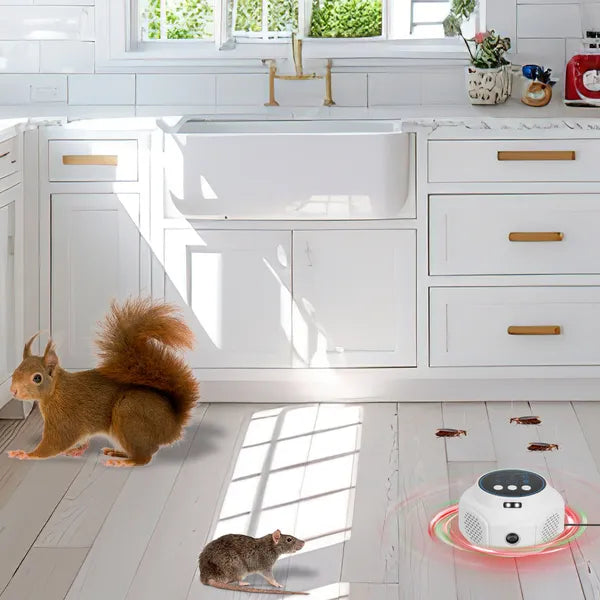 360° Ultrasonic Mice Repellent Indoor Rodent Repeller Rat Squirrel Rodent Chaser With 3 Modes 2 Strobe Lights - view 3