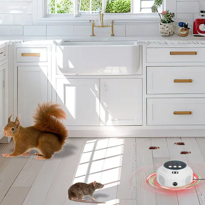 360° Ultrasonic Mice Repellent Indoor Rodent Repeller Rat Squirrel Rodent Chaser With 3 Modes 2 Strobe Lights - view 3