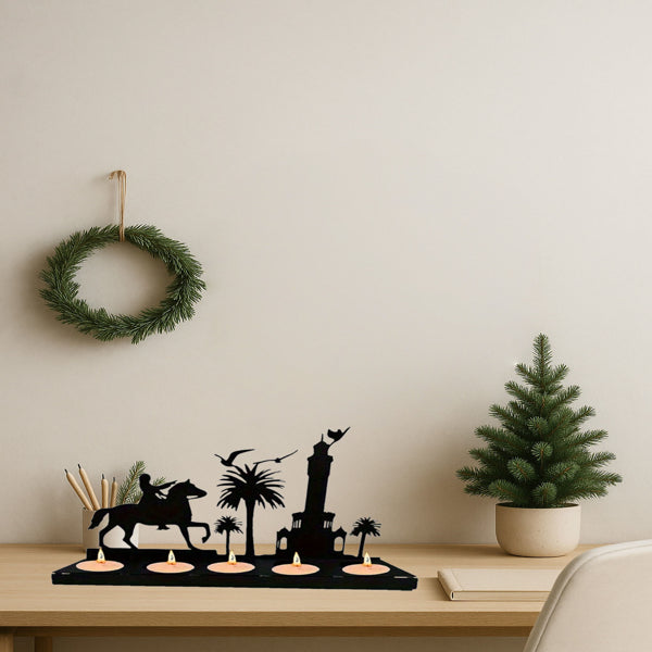 Modern Antler Candle Holders Set Rustic Wooden Candle Stand For Holiday Home Decor - view 3