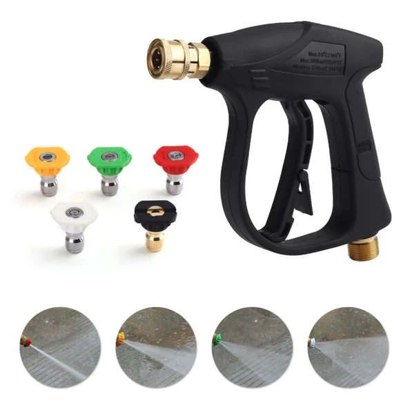High Pressure Washer Gun 4000 PSI Car Wash Foam Spray Short Wand - view 5