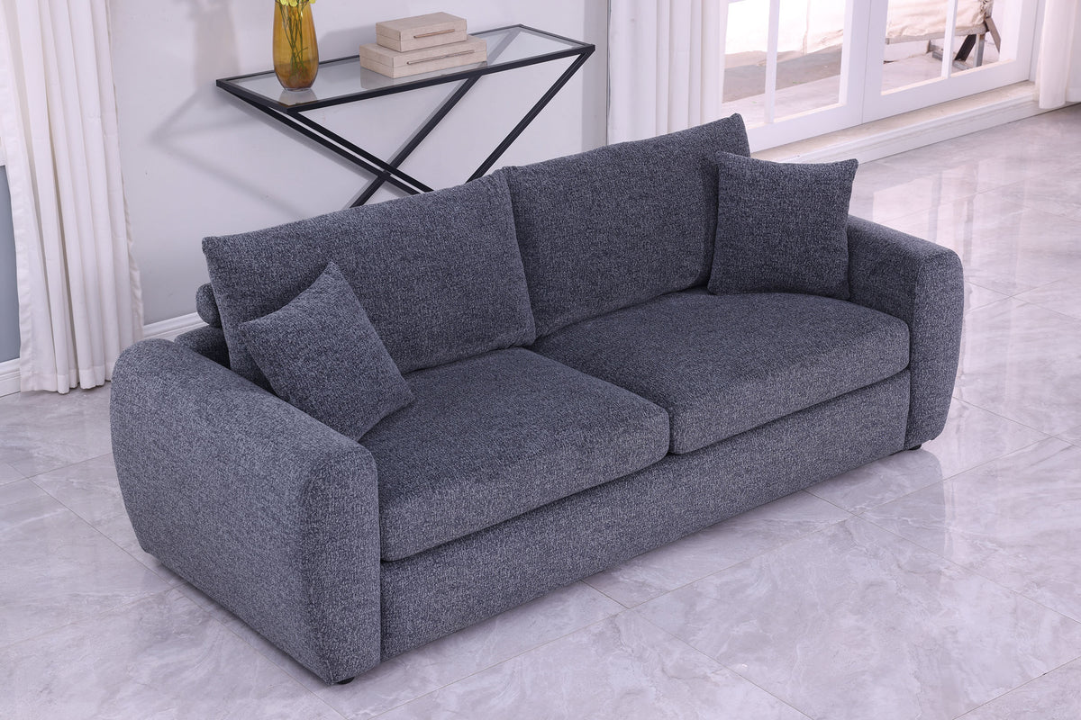 Modern Minimalist Comfortable Fabric GREY Sofa - view 4