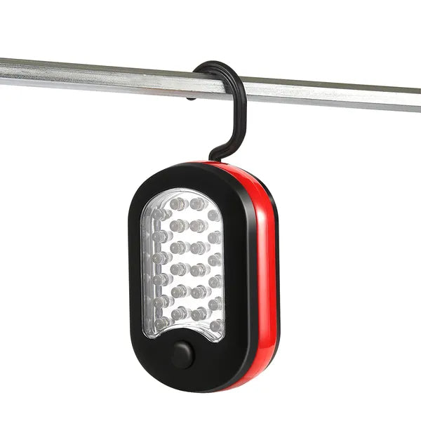 Compact Work Light 27LEDs Hang Lights Portable Magnetic Flashlight With Hook For Camping Hiking Emergency