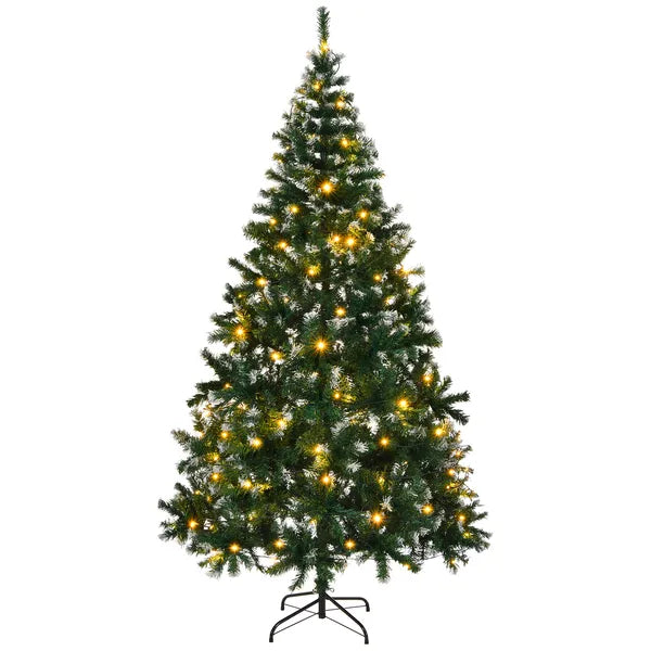 7 FT Snow Tipped Artificial Christmas Tree With DIY 150 Warm Lights, Remote Control - view 4