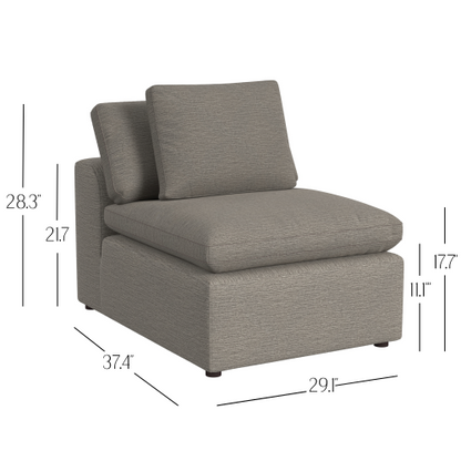 York Modular Armless Chair - view 8