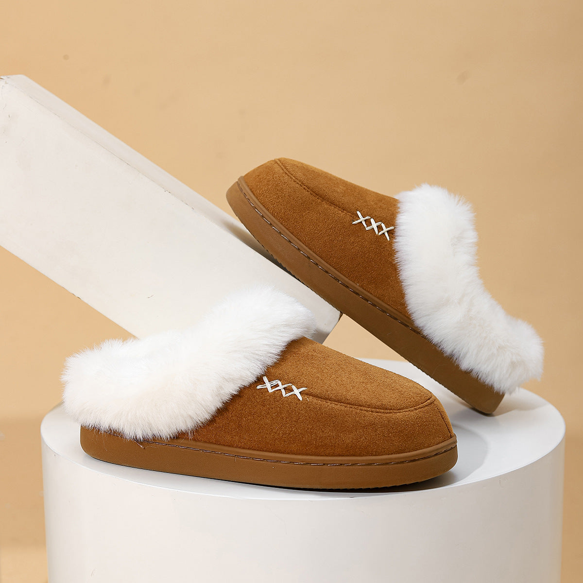 Fluffy Home Warm Non Slip Cotton Slippers - view 9