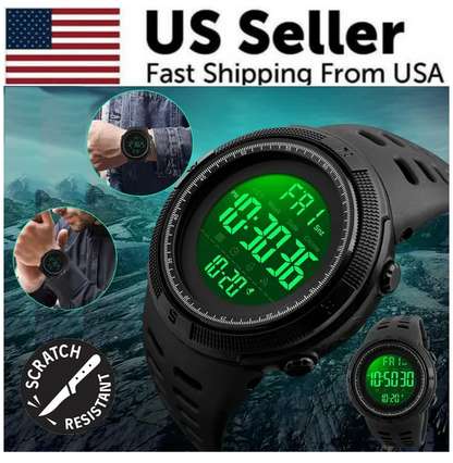 SKMEI Men's Digital Army Military Sport Quartz Analog Chrono Waterproof Watch US - view 2