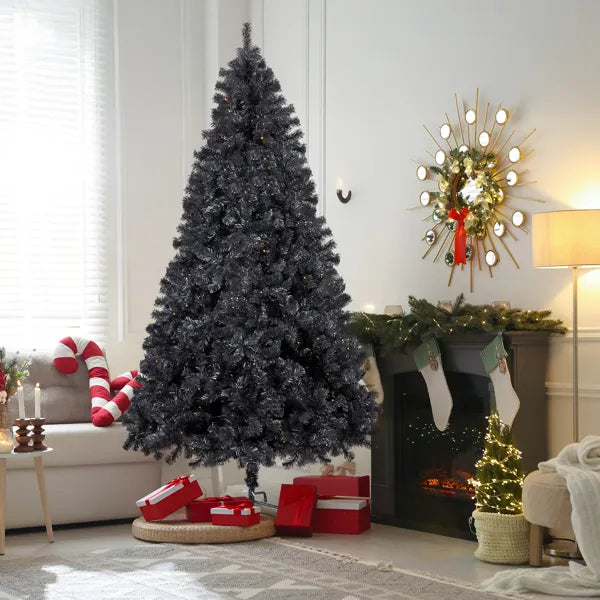 7.5 FT Pre-lit Artificial Christmas Tree, Hinged Xmas Pine Tree With 1350 Branch Tips - view 7
